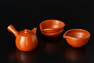 朱泥　常滑焼　急須　湯冷し　茶道具