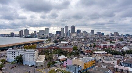 Downtown New Orleans, Louisiana in November