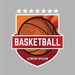 A striking basketball concept illustration, suitable for use as the main logo in various promotional media and merchandise