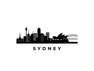 Vector Sydney skyline. Travel Sydney famous landmarks. Business and tourism concept for presentation, banner, web site.