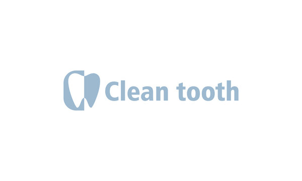 Clean tooth vector logo, Dental vector logo. Dental Studio logo