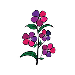 Colorful flower vector illustration
