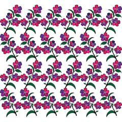 Hand-drawn abstract flower pattern