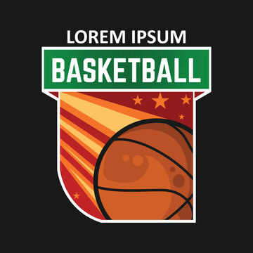 Illustration of a glowing basketball ball, creates an impression of progress and hope, suitable for use in various promotional and branding media
