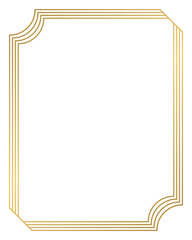 Luxury golden geometric shape frame illustration.