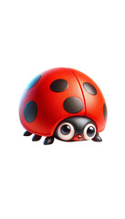 Fototapeta premium Ladybug. 3D cartoon insect