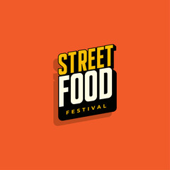 food festival logo design template. 
