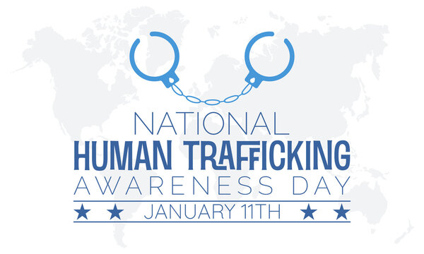National Human Trafficking Awareness Day vector template. Shining a Light on Human Trafficking Prevention and Support with Awareness . background, banner, card, poster design.