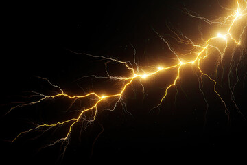 lightning bolt isolated on black background
