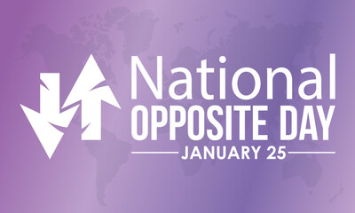 National Opposite Day vector template. Creative Illustration with Playful Reversals and Humorous Contrasts. background, banner, card, poster design.