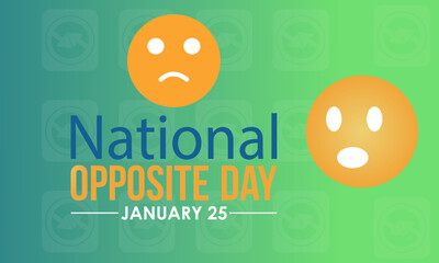 National Opposite Day vector template. Creative Illustration with Playful Reversals and Humorous Contrasts. background, banner, card, poster design.