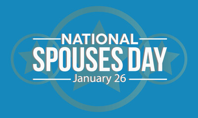 National Spouses Day vector template. Celebrating Love and Togetherness with Couple's Romance and Appreciation Illustration. background, banner, card, poster design.