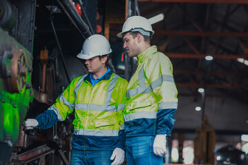 Rail technicians identify, repair engine issues, prevent fuel leaks for efficient train operation