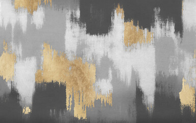 Abstract golden textured carpet, retro pattern, grunge background
