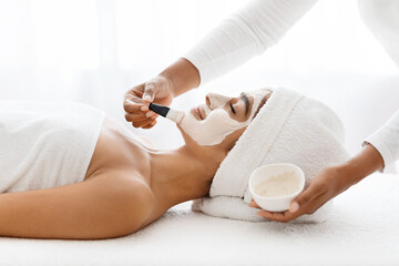 Indian woman is treated to a skincare session