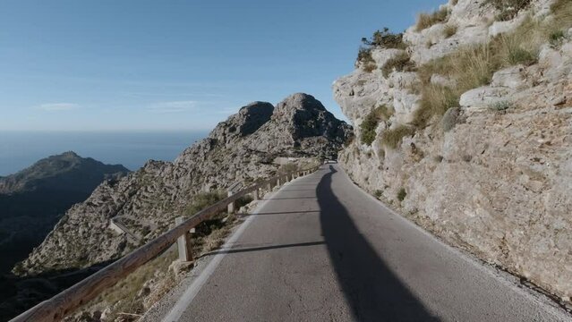 Pov driving on Sa Calobra Road in Majorca