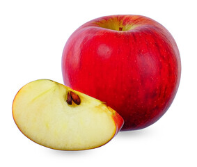apple with sliced isolated on white background