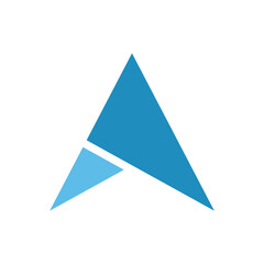 Letter A, triangle logo concept desain