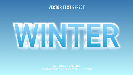 editable winter text effect