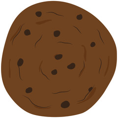 cookies with chocolate chip, dessert bakery, crunchy cookie, bakery, sweet food, vector illustration