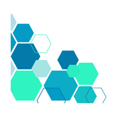 Obraz na płótnie Canvas Hexagon corner, infographic element, Gardient memphis, corner Geometric, corner shape