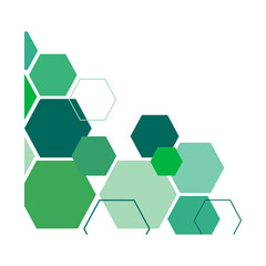 Hexagon corner, infographic element, Gardient memphis, corner Geometric, corner shape