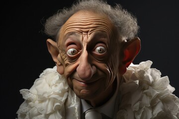 humorous face of a very ugly man