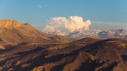 Fototapeta premium Panoramic view of the Caucasus mountains