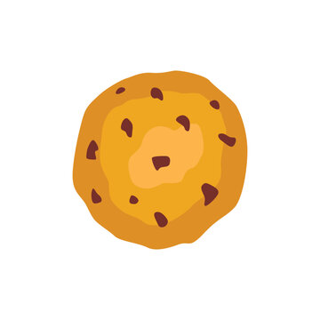 recommend clip art: Cookie. Oatmeal pastry with chocolate. The element of home bakery. Sweet snack.
