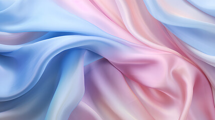 Beautiful silk flowing swirl of pastel gentle calming vibrant colourful light cloth background, PNG, 300 DPI