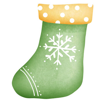 green christmas sock