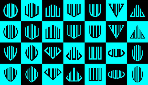 Letter U Logo Isometric Shape Creative Symbol Uuu Initials
