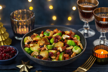 Christmas roasted brussels sprouts