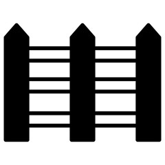 Fence solid glyph icon