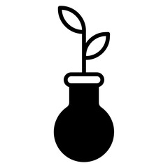 flask heat solid glyph icon