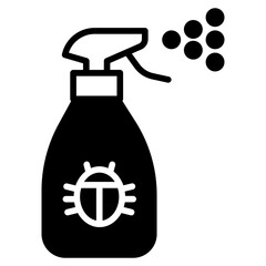 insecticide sprayer solid glyph icon
