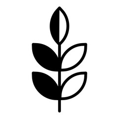 Leaf solid glyph icon