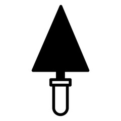 Trowel solid glyph icon