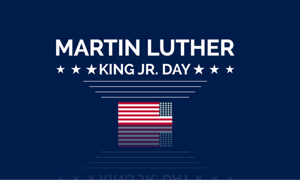 Martin Luther King Jr. Day vector template Celebrating Civil Rights and Equality with MLK Tribute and Inspirational Unity. background, banner, card, poster design.