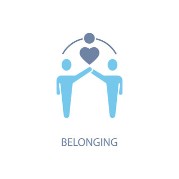 belonging concept line icon. Simple element illustration. belonging concept outline symbol design.