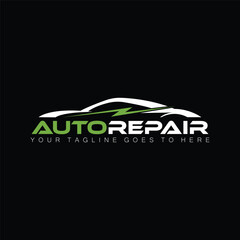 Thunder auto repair car logo, Perfect logo for business related to automotive industry	