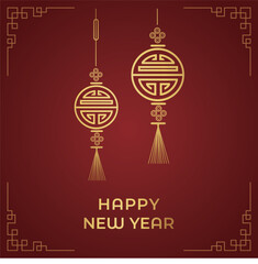 Chinese New Year festival celebration, Happy New Year background decorative elements collection.