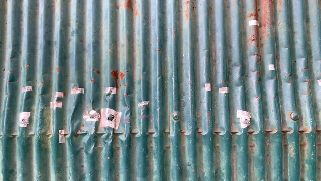 old aluminium zinc rust roof