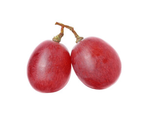 Delicious ripe red grapes isolated on white