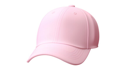 Fototapeta premium A cute pink baseball cap on a transparent background, Generative AI