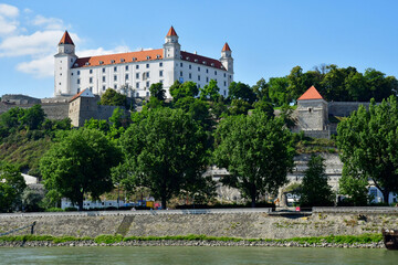 Bratislava, Slovakia - june 25 2023 : city view from the Danube