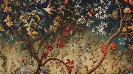 backdrop with floral pattern and soft colors , generated by AI