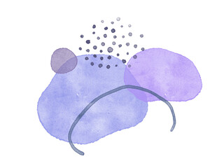 Hand Drawn Abstract Watercolor Stain Texture Background