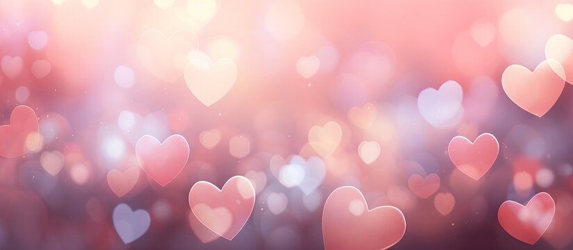 Abstract Valentine's day love and hearts bokeh background