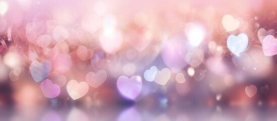 Fototapeta premium Abstract Valentine's day love and hearts bokeh background